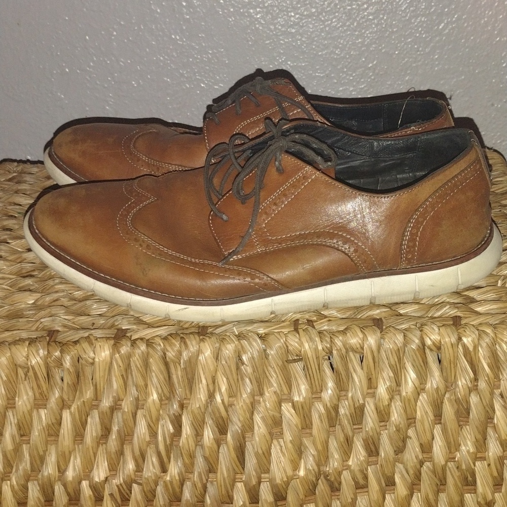 Johnson & Murphy Milson Wing Tip Dress Shoes With G Fore Insoles 10.5 View 6